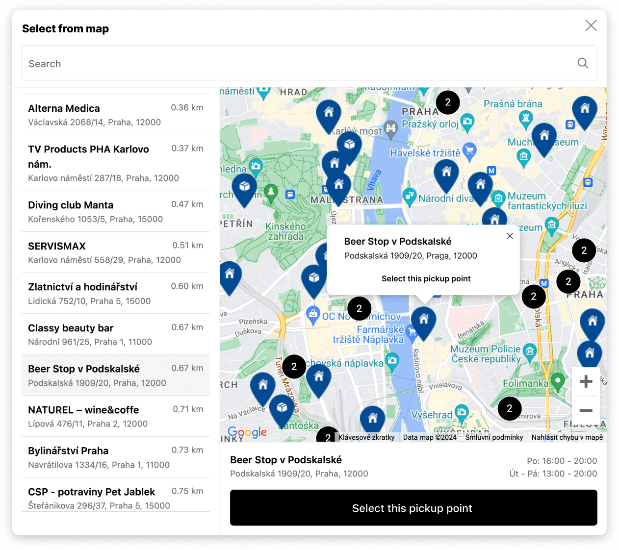 Globe worldwide pickup points integration for all major carriers on Shopify