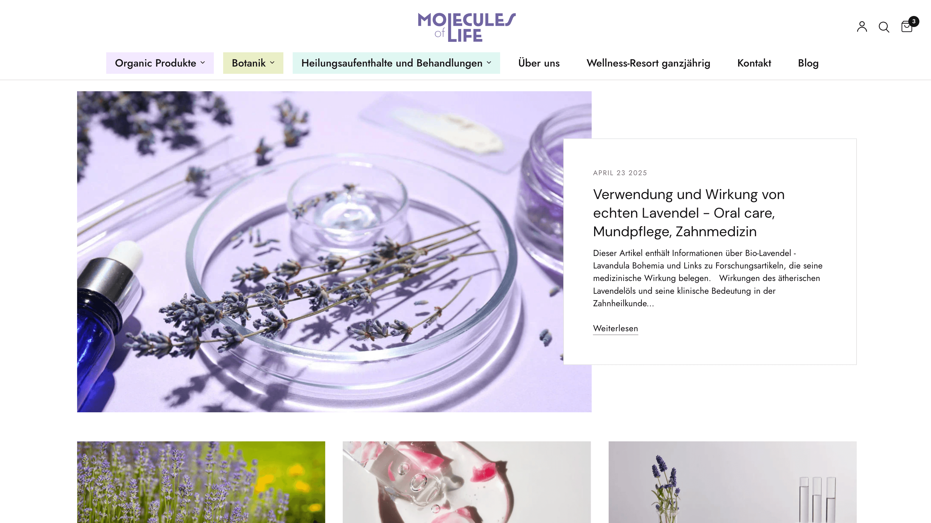 Molecules of Life vzdělávací blog se systémem správy obsahu podporujícím německý jazyk