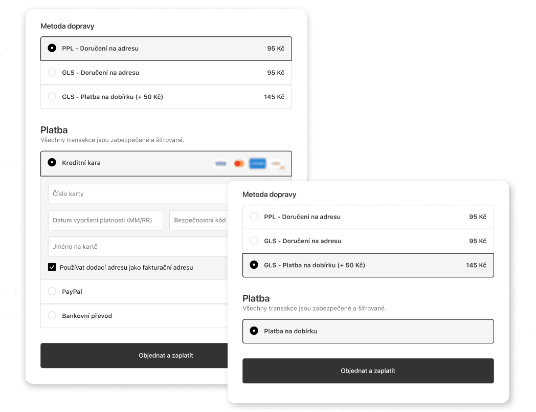 Payflow advanced payment and shipping method management for Shopify stores